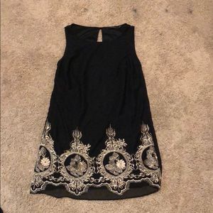 Black and gold dress